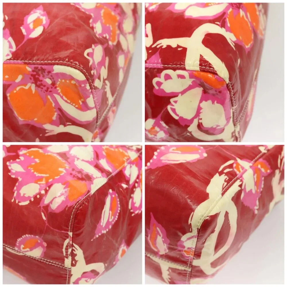 CHANEL High Summer Tote Bag Enamel Red CC Auth 123514 - Picture 15 of 16